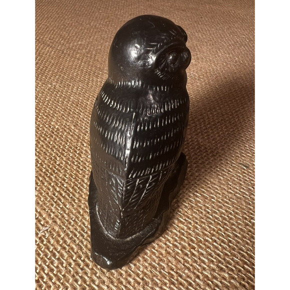 Owl Soap Stone Hand Carved in Canada-Vintage and Cute Excellent - Picture 5 of 9